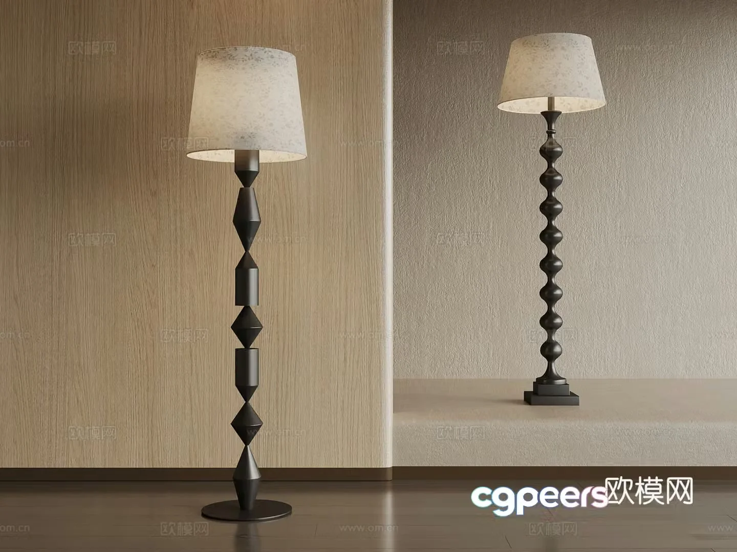 French floor lamp 3d model
