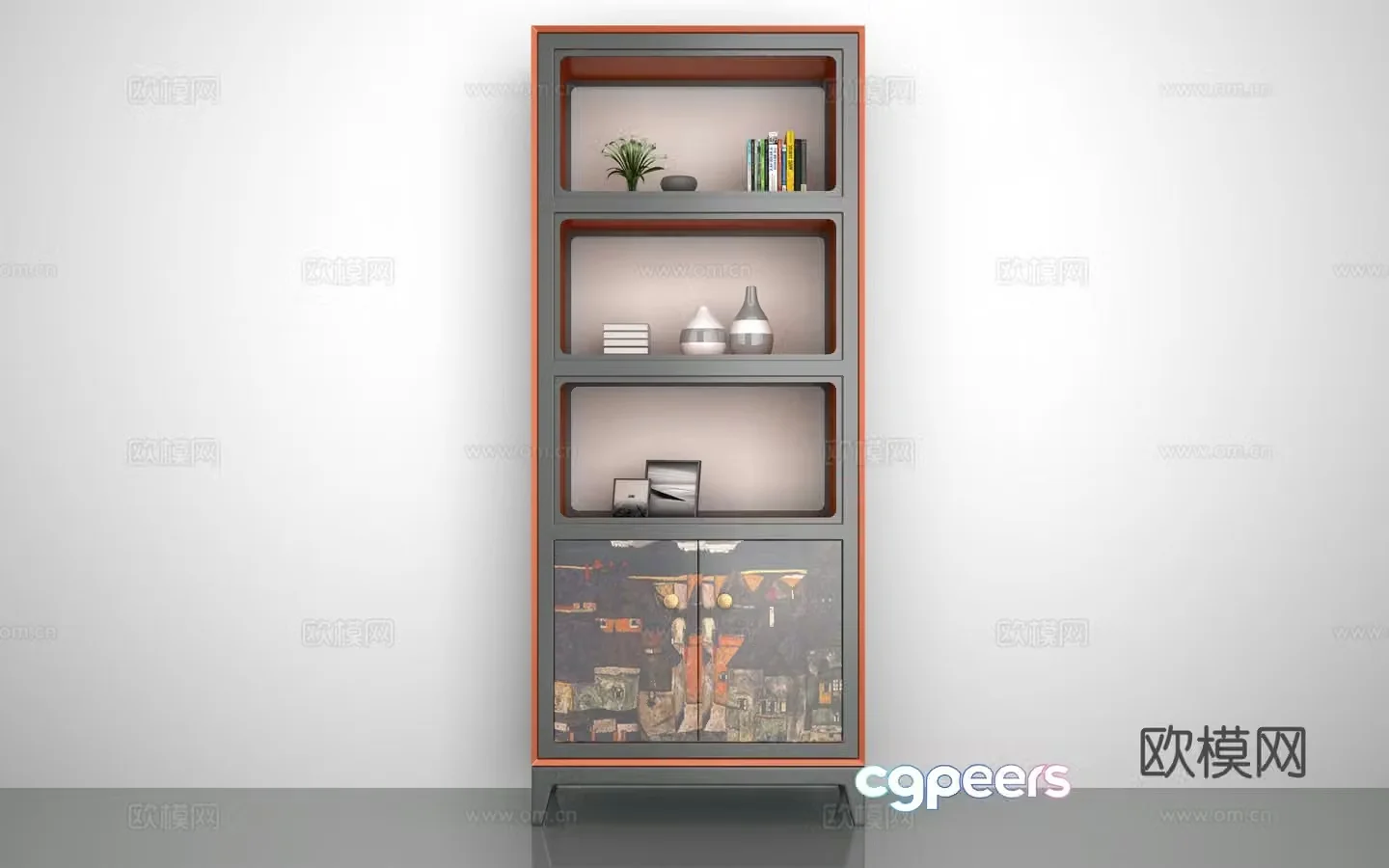 Modern bookcase Display case Display case 3D model