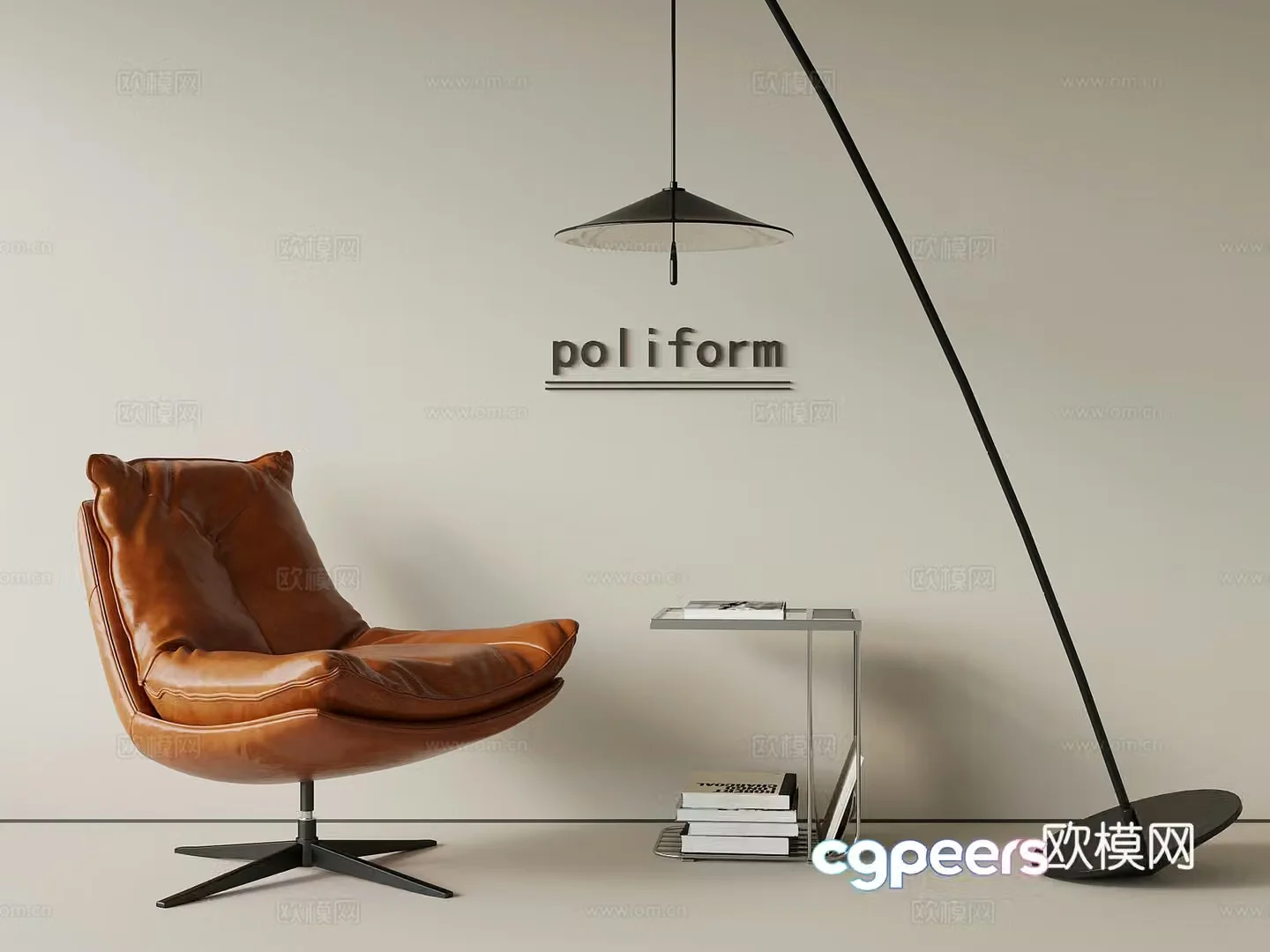 Modern chair leisure chair 3d model