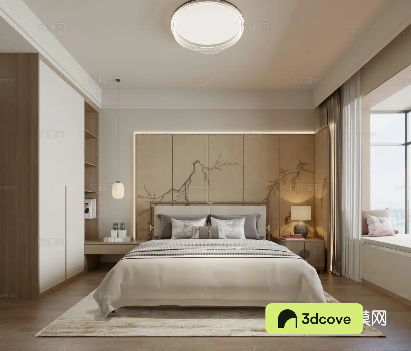 New Chinese style bedroom master bedroom