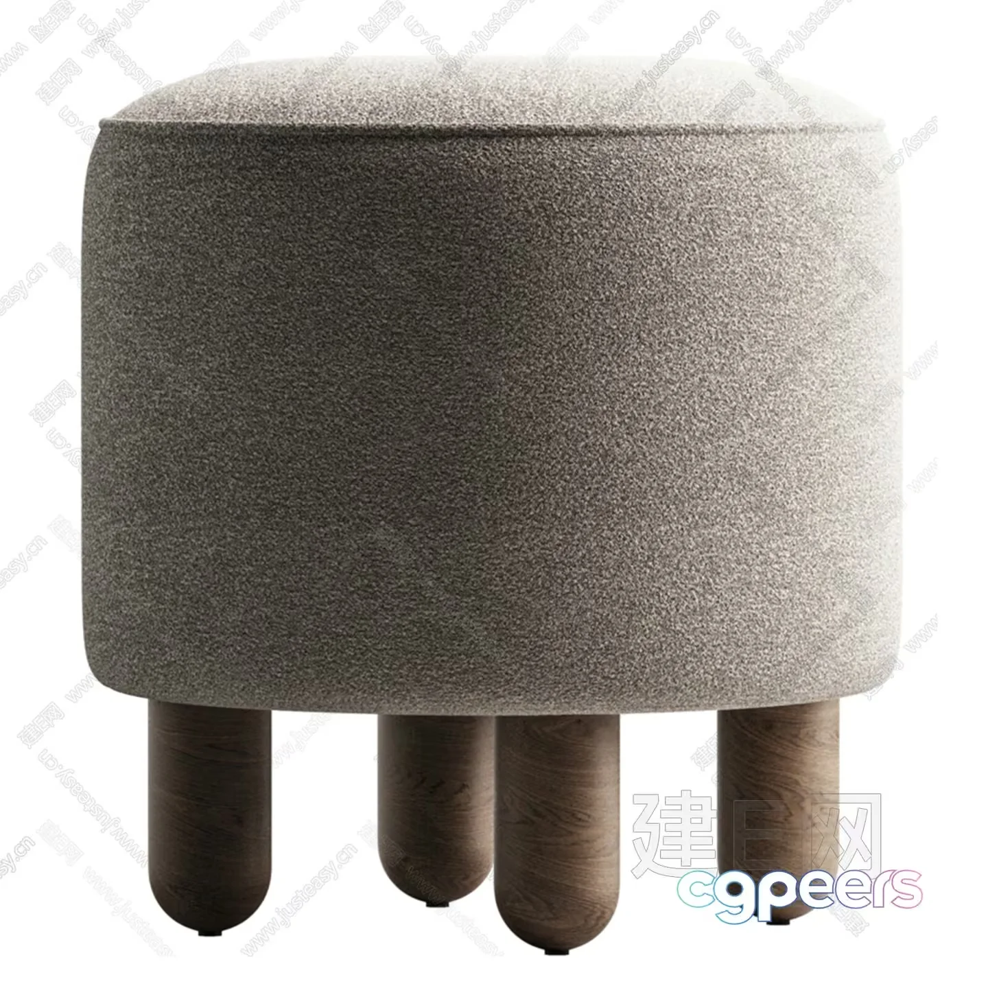 Modern Minimalist Stool 3D Model – 10840 – VRAY Render
