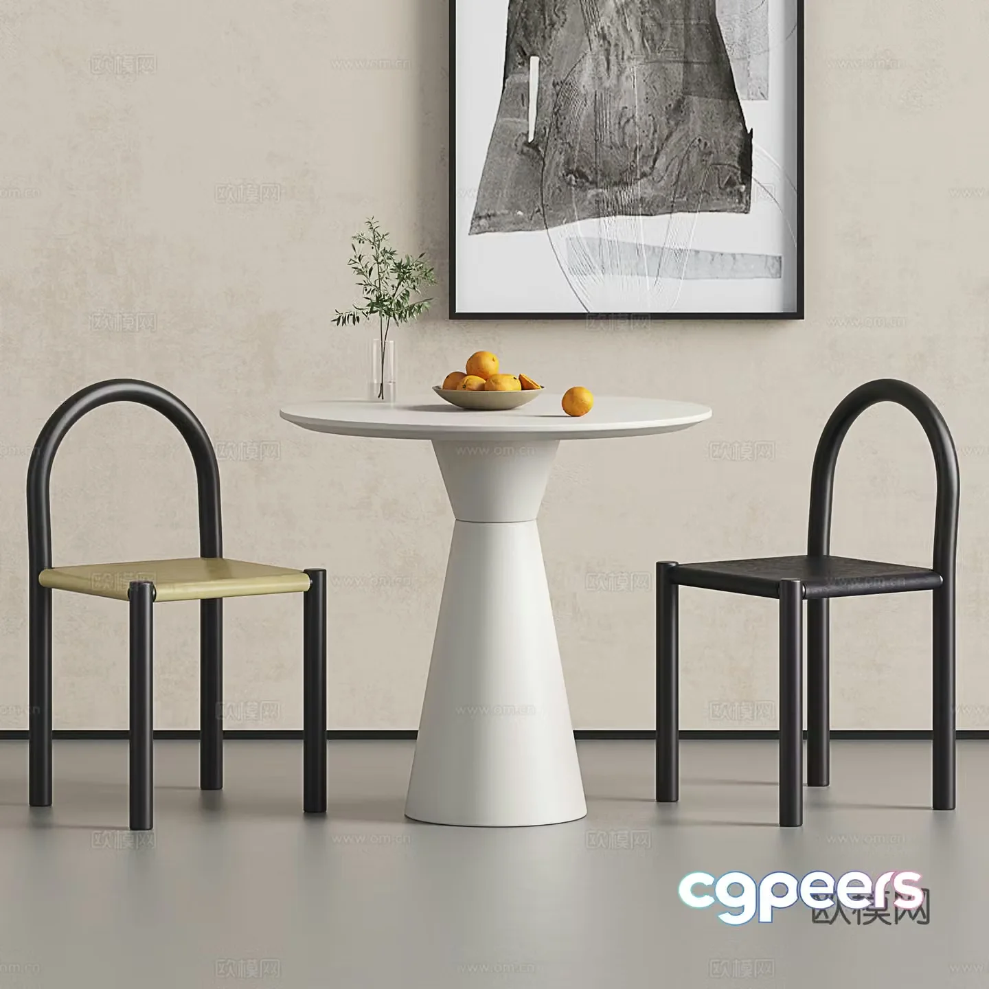 Nordic dining chairs modern dining tables and chairs casual tables and chairs medieval dining chairs internet celebrity dressing chairs 3D model