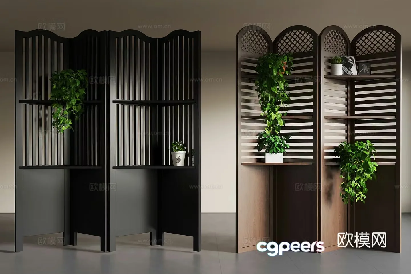 French screen partition 3D model