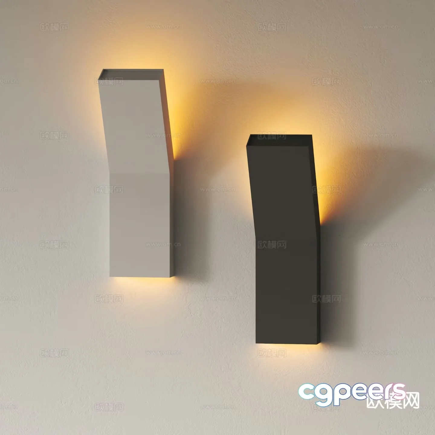 Modern wall lamp plaster lamp 3d model