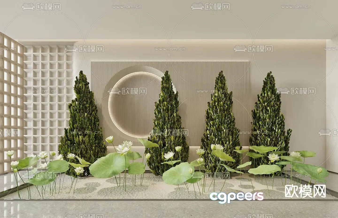 Landscape sketch plant landscaping landscape stone 3D model