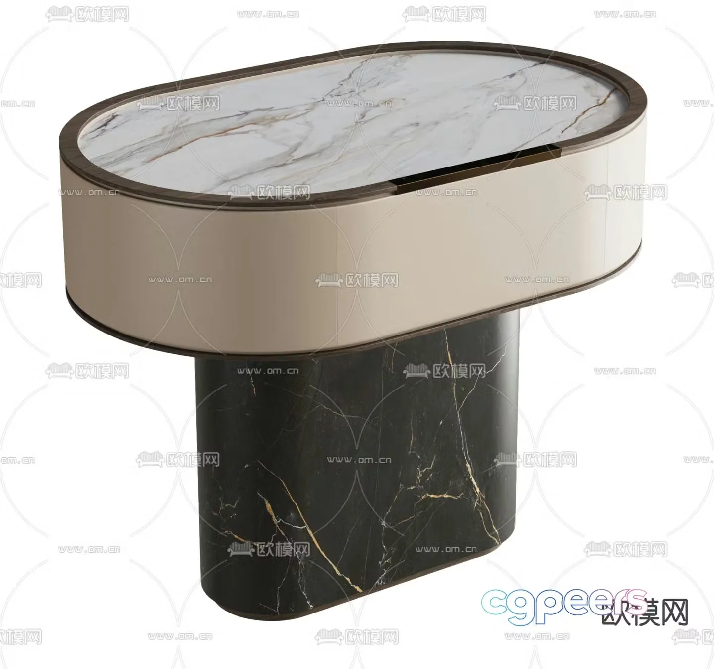 Light luxury bedside table 3D model