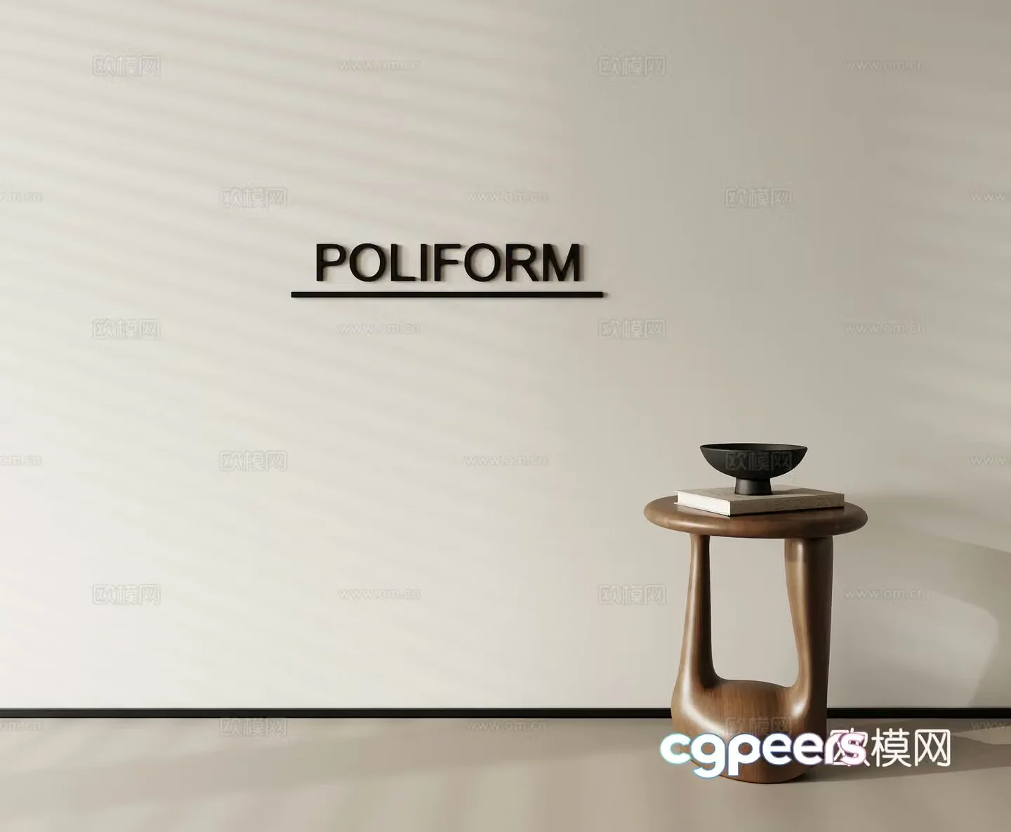 3D model of side table