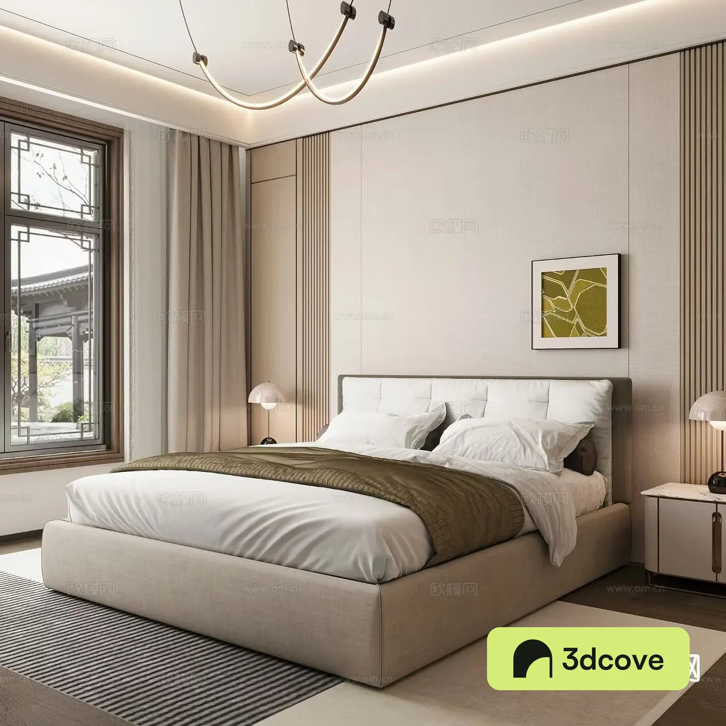 Modern double bed