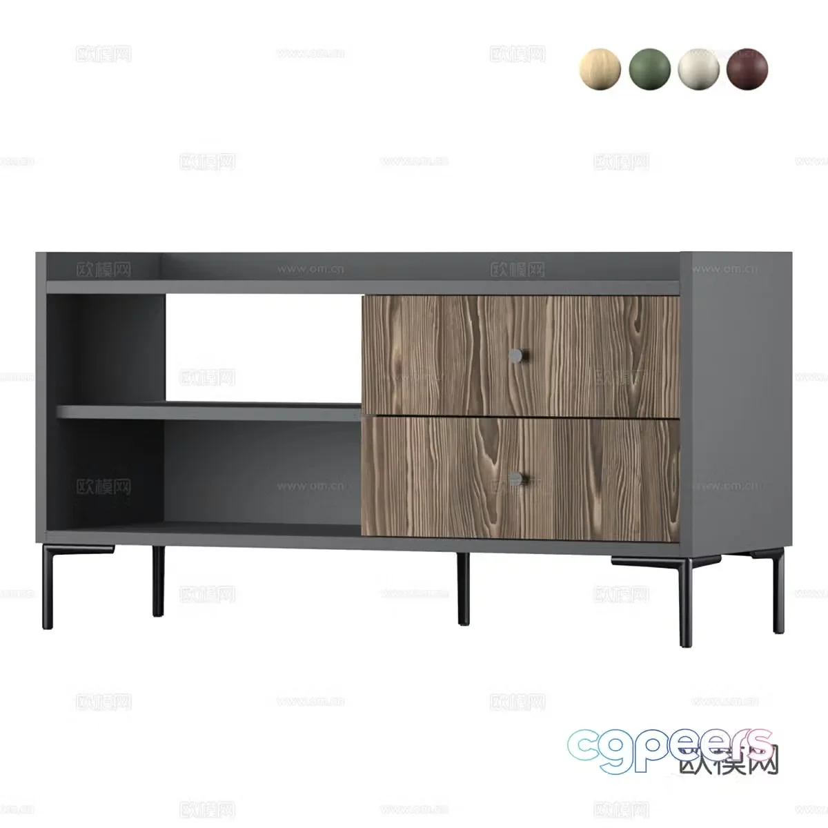 Nordic simple TV cabinet TV cabinet Simple TV cabinet Living room TV cabinet 3D model