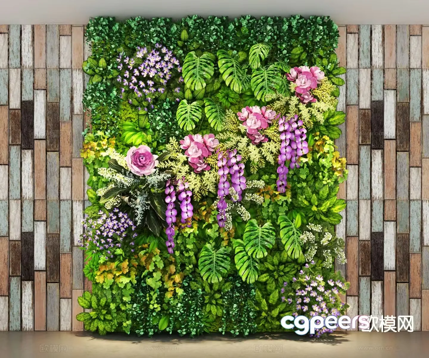 Modern plant wall 3d model