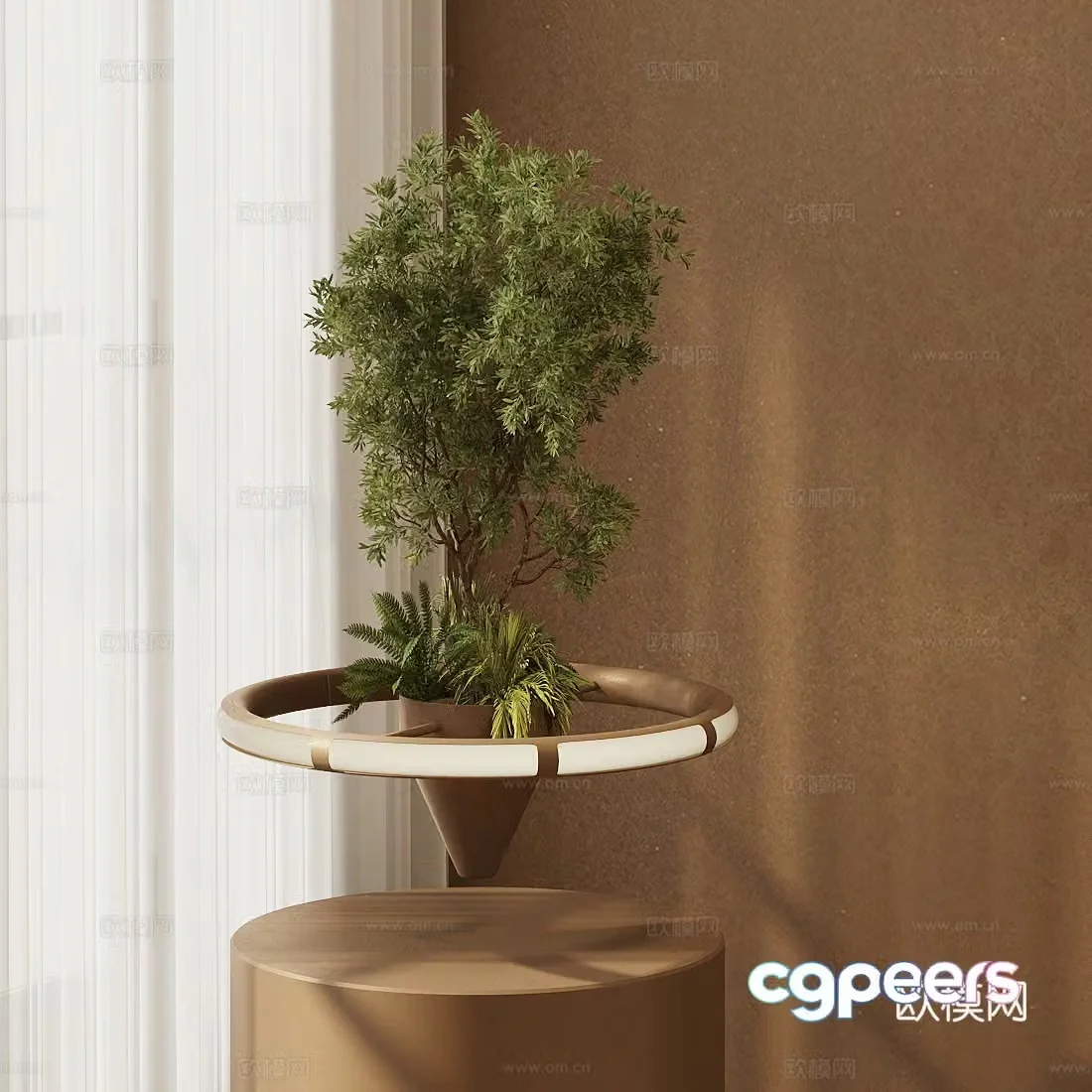 Potted plants Green plant potted plants Medium style potted plants Plant combination Wasabi style plant ornaments 3D model