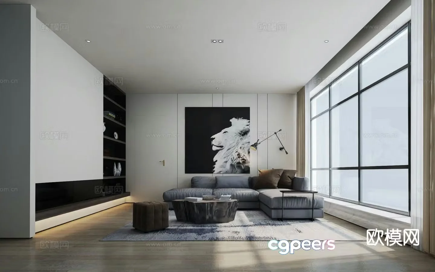 Modern living room 3d model