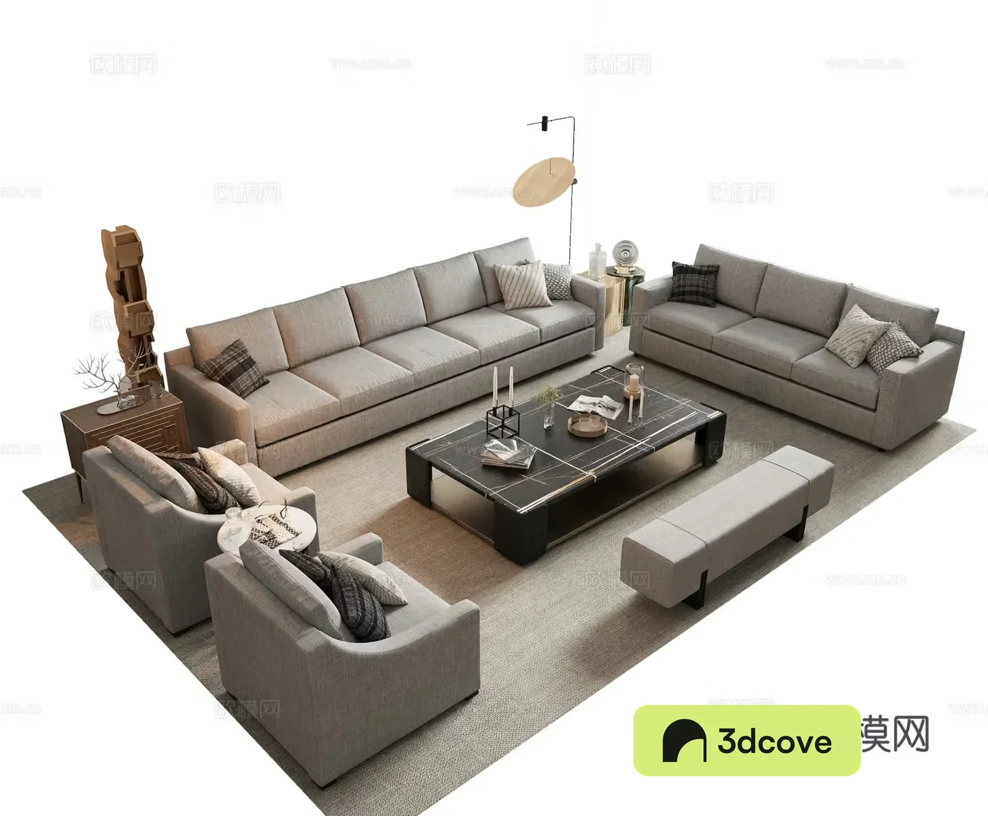 Modern sofa coffee table combination
