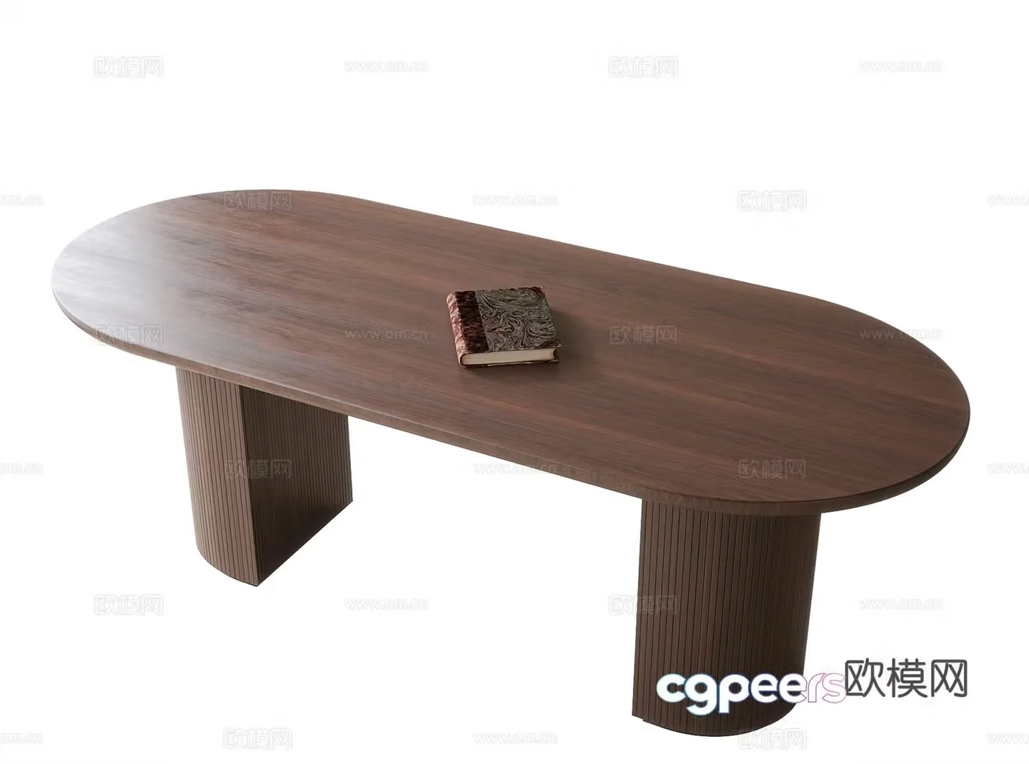 Modern dining table desk 3d model