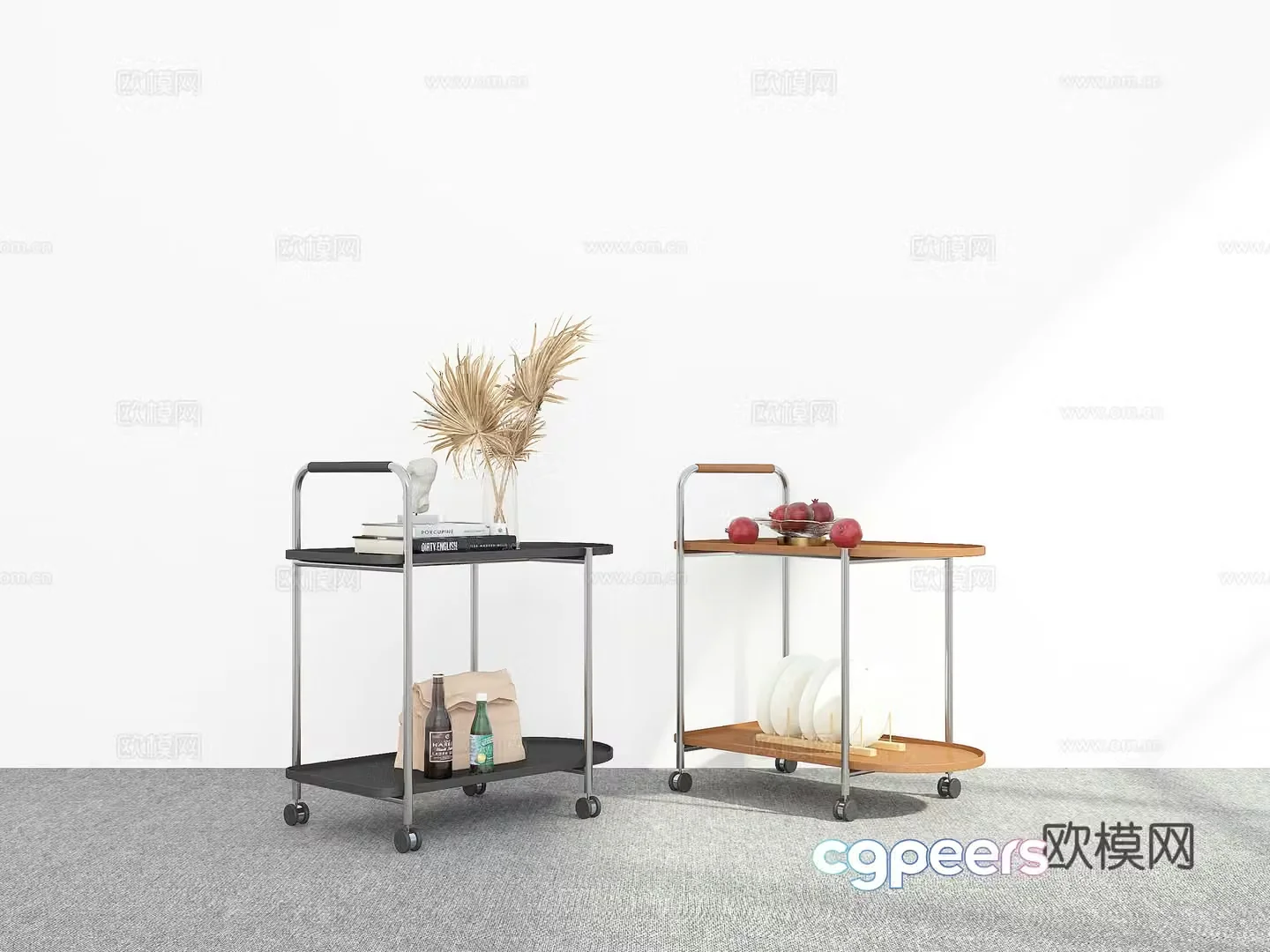 Modern trolley 3d model