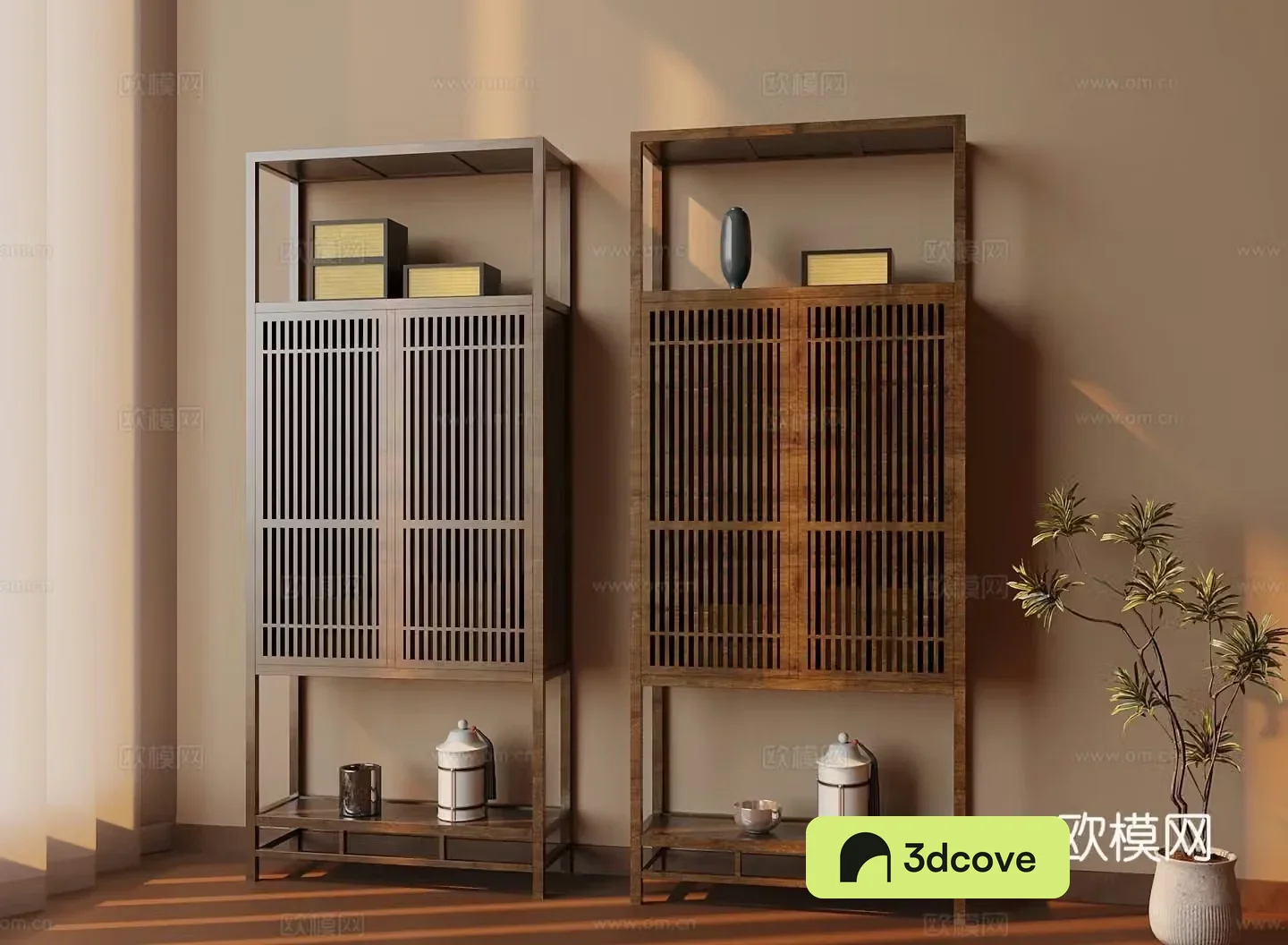 New Chinese style tea cabinet finished cabinet