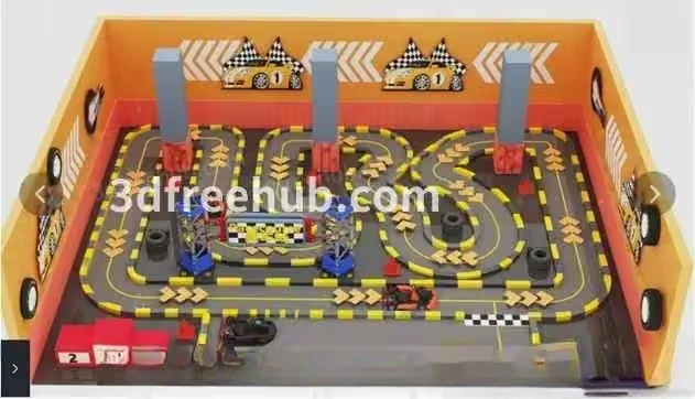 A 3D Racing Track 3D Model – 20537 – VRAY Render
