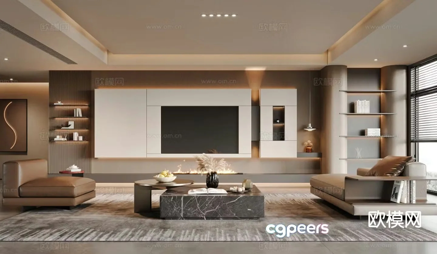 Italian living room 3d model
