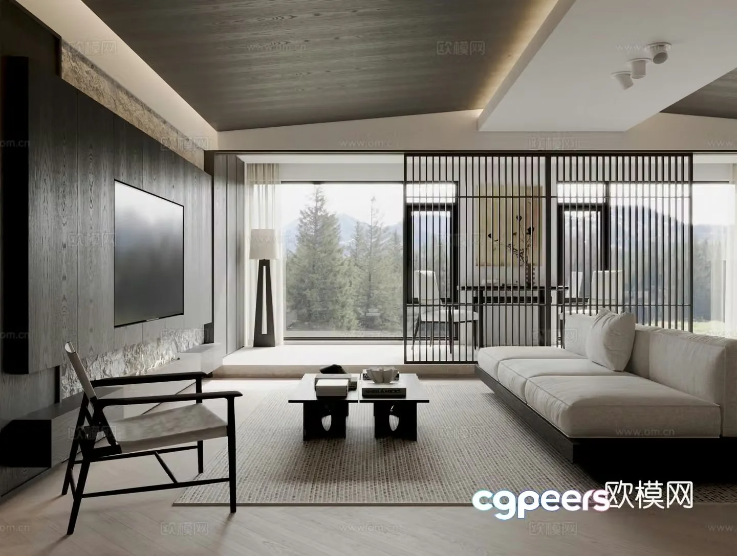 New Chinese living room 3D model