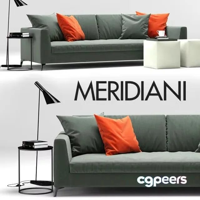 3ds Max Free – Meridiani Louis Up Sofa