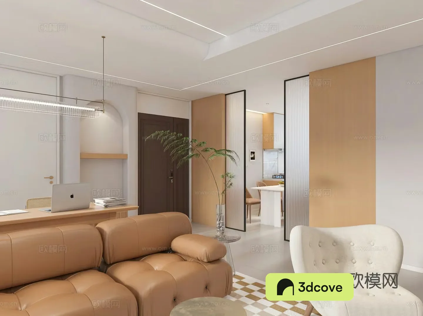 Modern living room Combination sofa Leisure chair Cream style leisure chair Ornament Decoration Vase