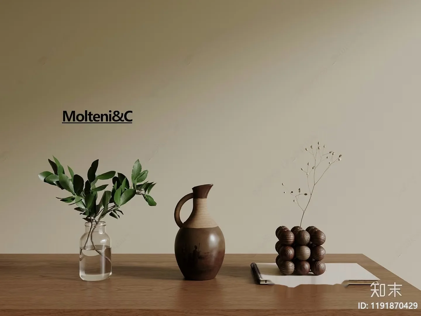 Modern Minimalist Still Life 3D Model – 4370 – VRAY Render