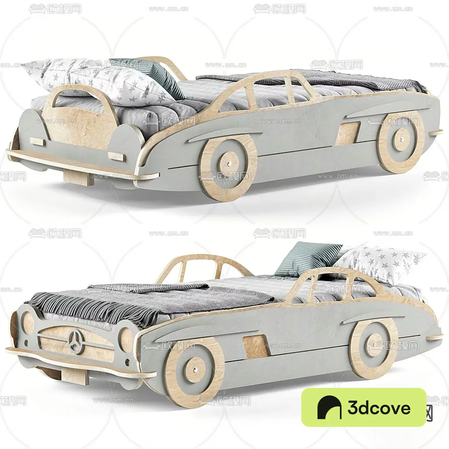 Modern wooden children’s bed