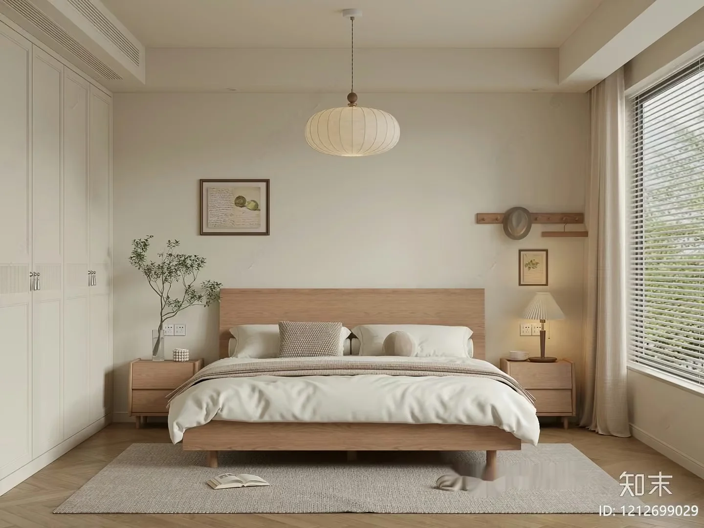 Cozy Bedroom 3D Model – 20044 – VRAY Render