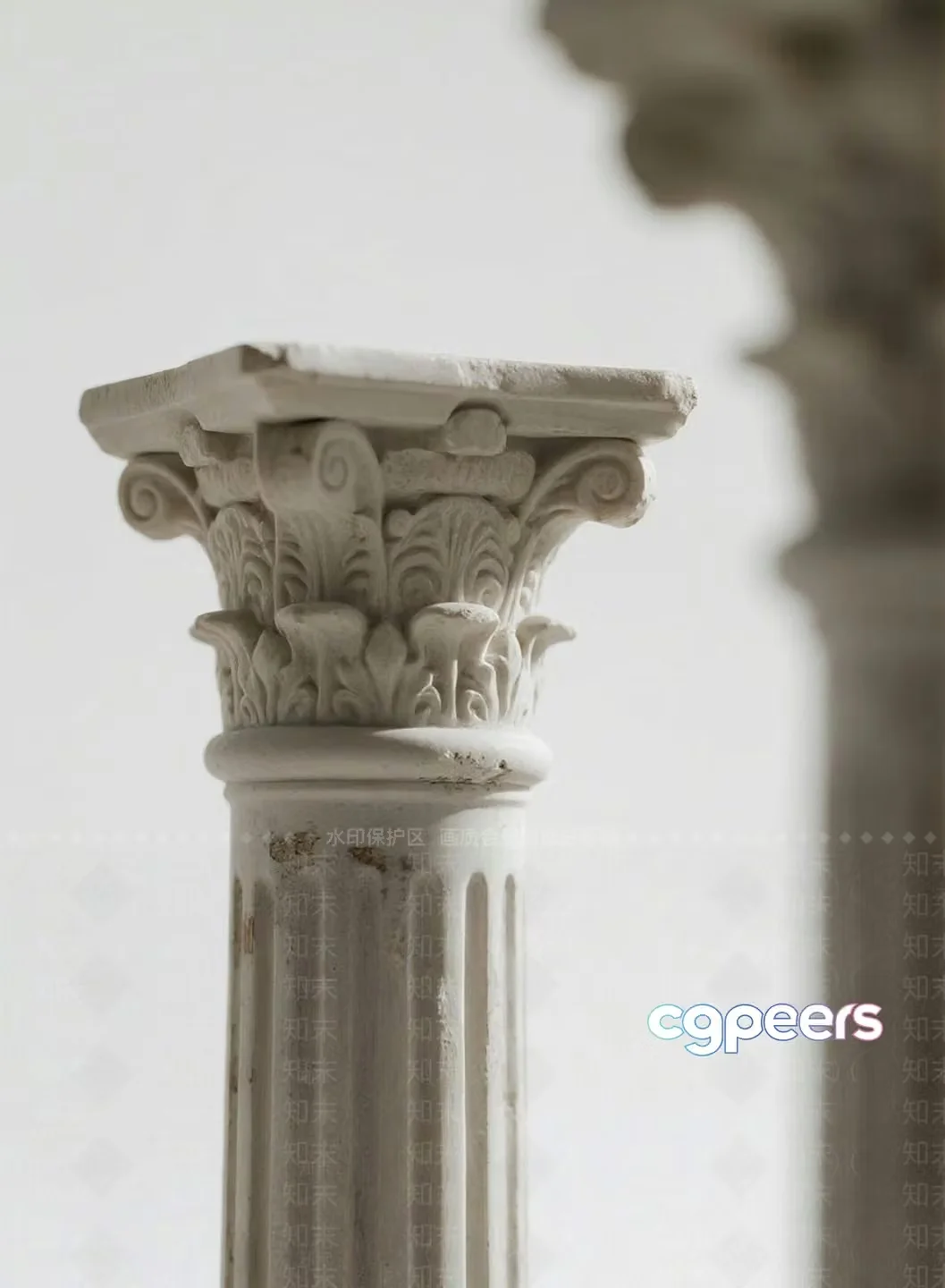 Ancient Greek Column 3D Model – 171 – VRAY Render