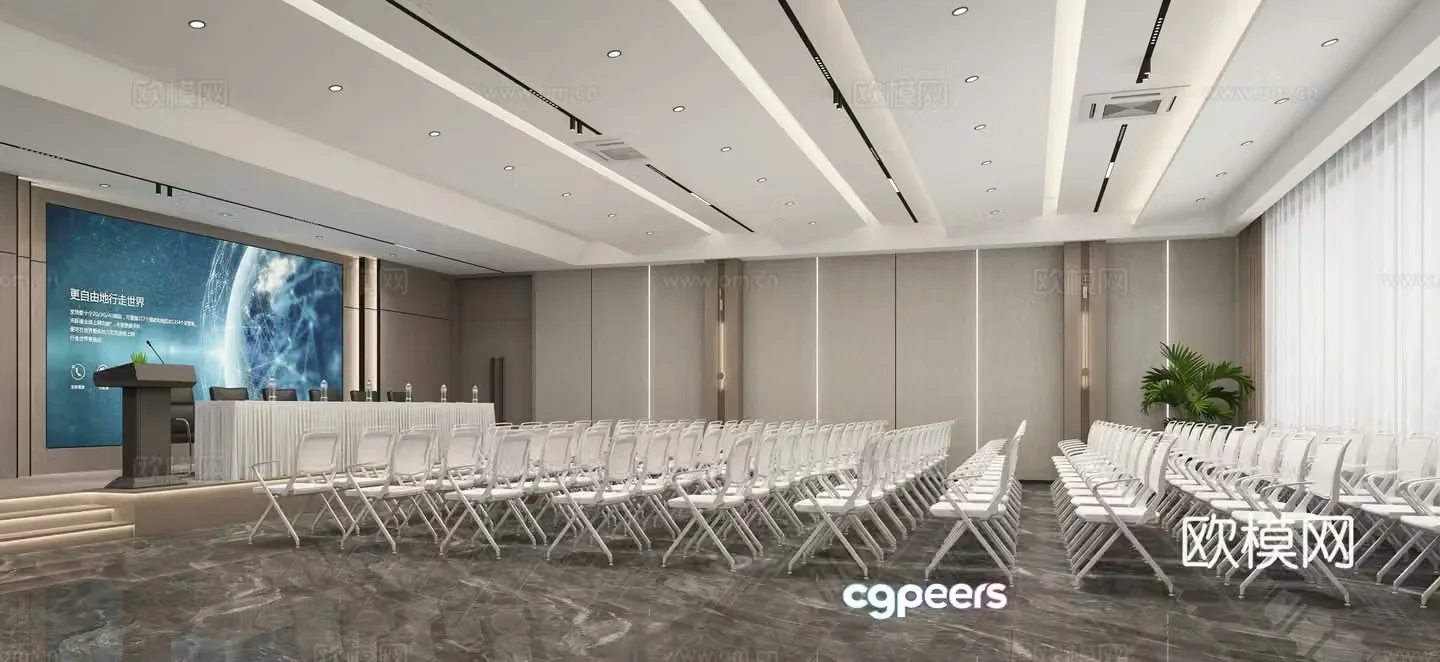 Modern conference room 3d model