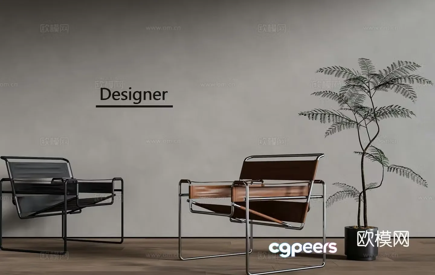 Modern chair leisure chair 3d model