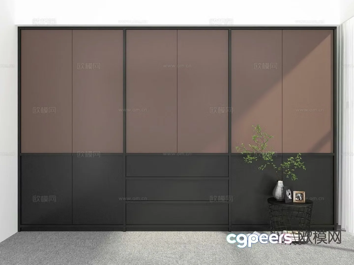 modern wardrobe wardrobe 3d model