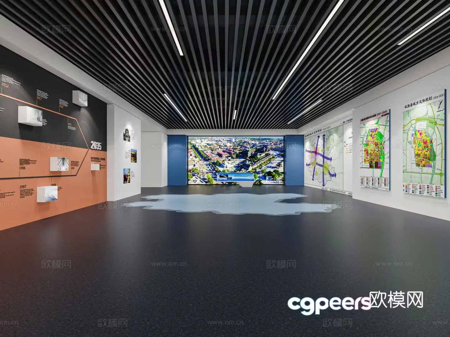 Technology style Exhibition hall digital exhibition hall 3d model