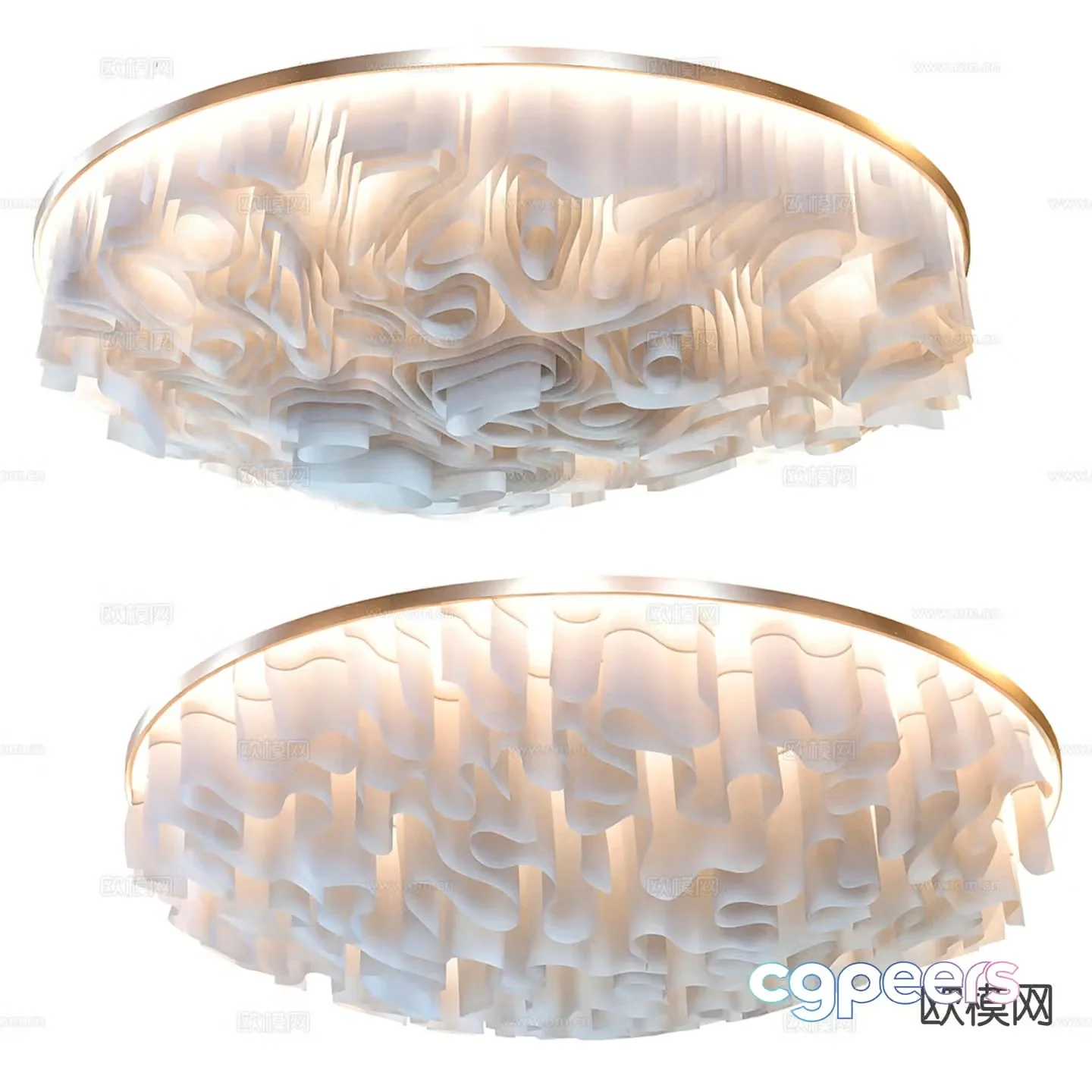 Petal ceiling lamp Art lamp 3d model