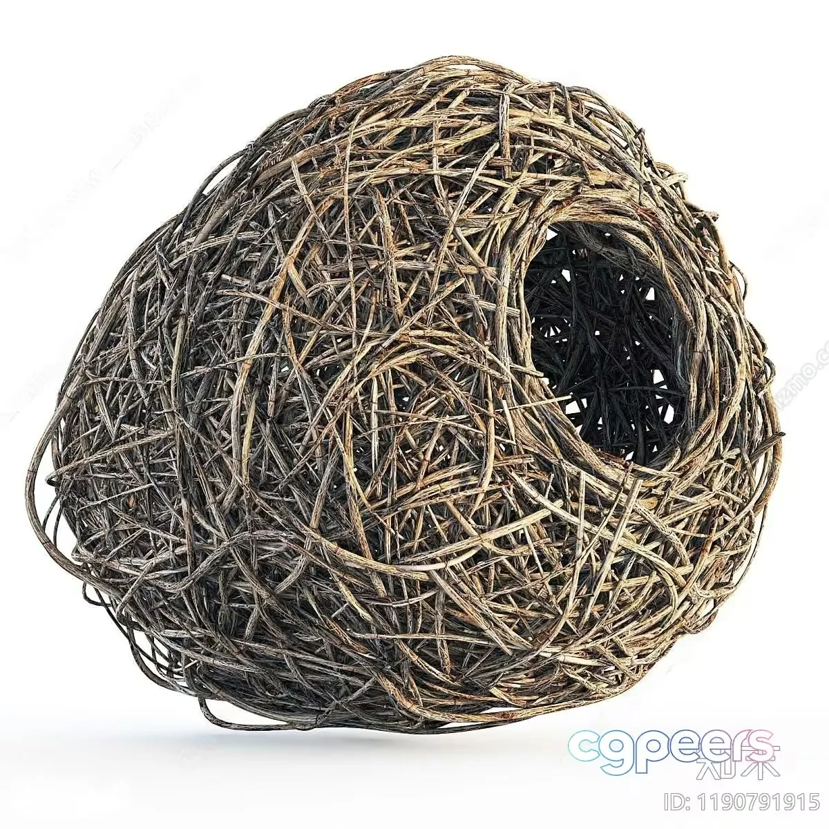 A Woven Nest 3D Model – 11734 – VRAY Render
