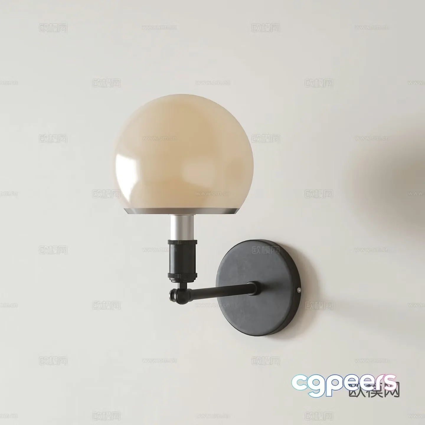 French medieval wall lamp 3D model
