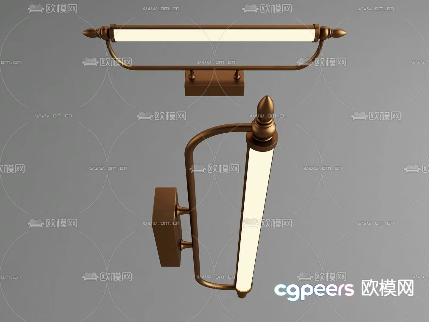 Medieval style wall lamp reading lamp mirror headlight 3d model