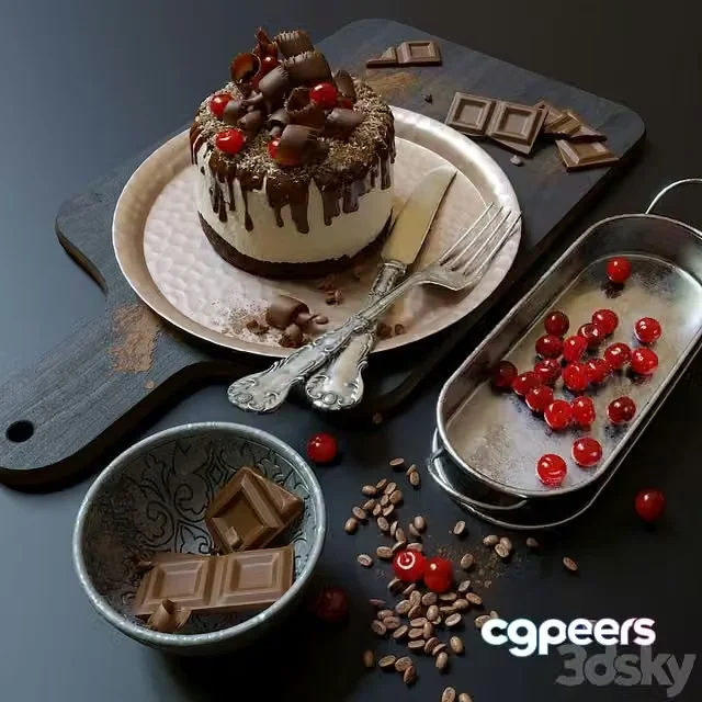 3ds Max Free – Chocolate cake