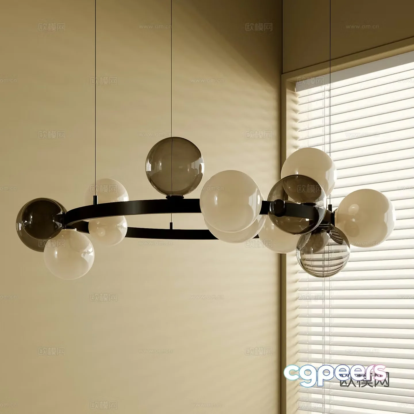 French chandeliers 3d model