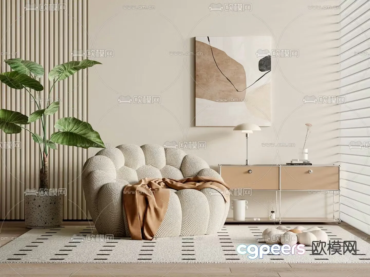 Single sofa leisure sofa 3d model