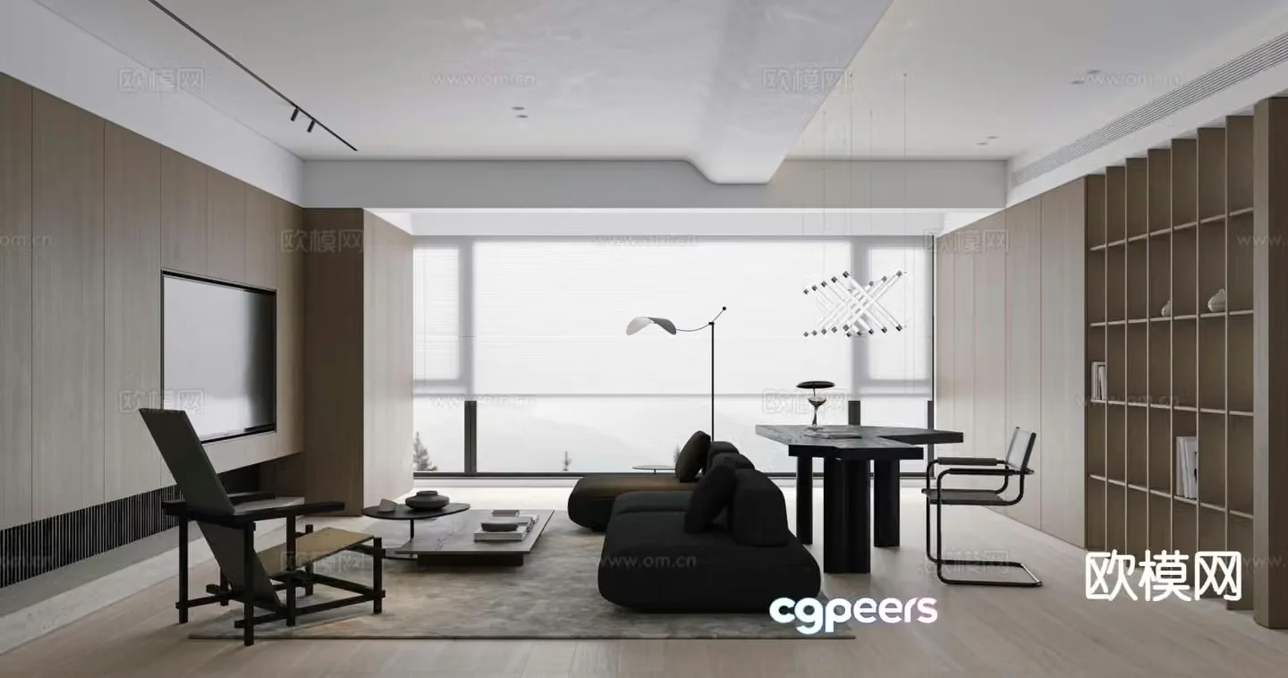 Modern living room 3d model