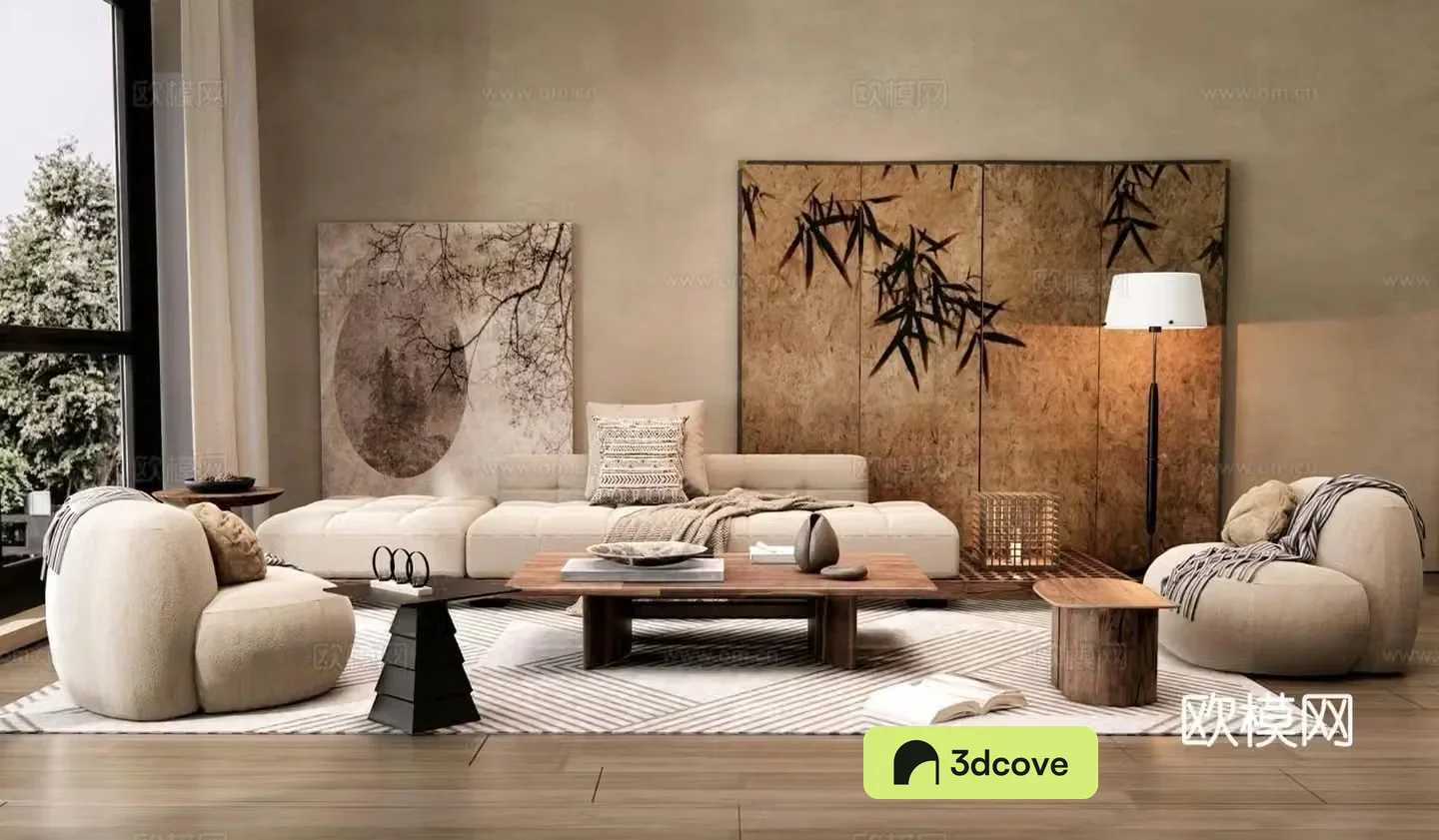 Wasabi sofa combination 3D model
