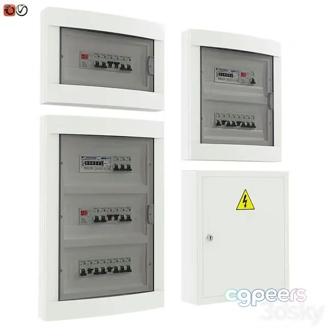 3ds Max Free – Set of electrical panels