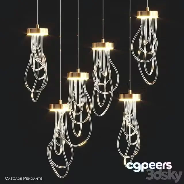 3ds Max Free – Cascade Pendants by Morghen Studio