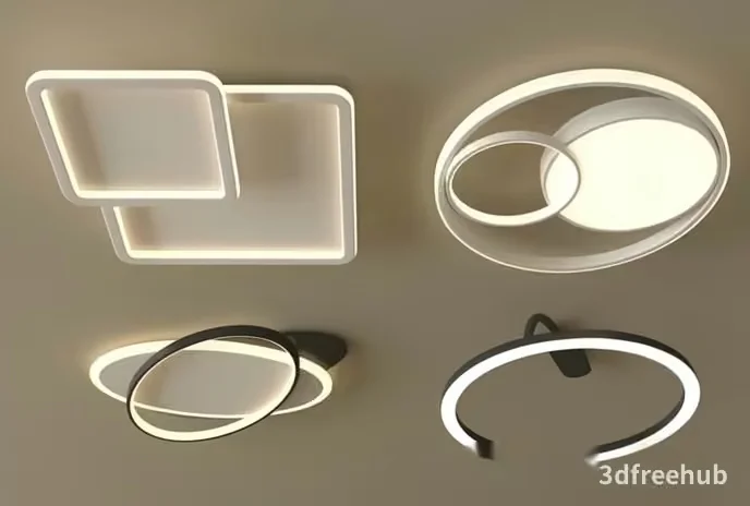 Modern Light Fixtures 3D Model – 21849 – VRAY Render