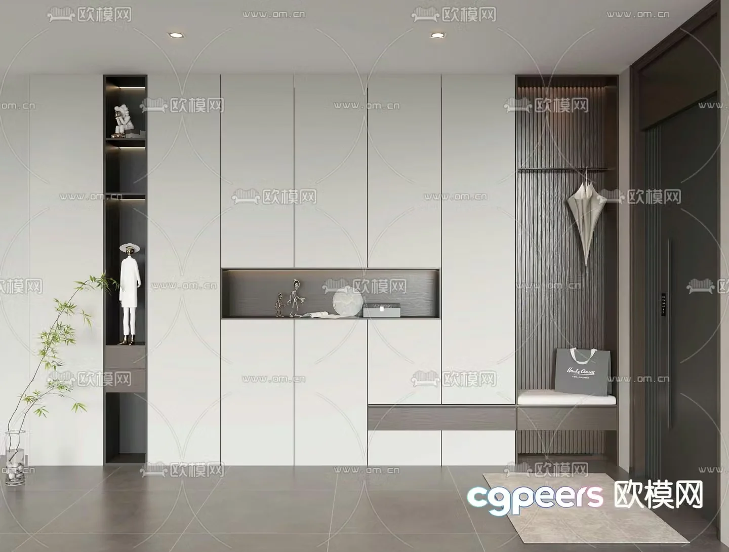 Entrance shoe cabinet 3D model