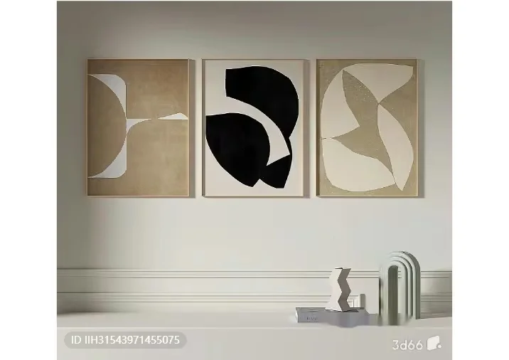 Modern Minimalist Artwork 3D Model – 3098 – VRAY Render
