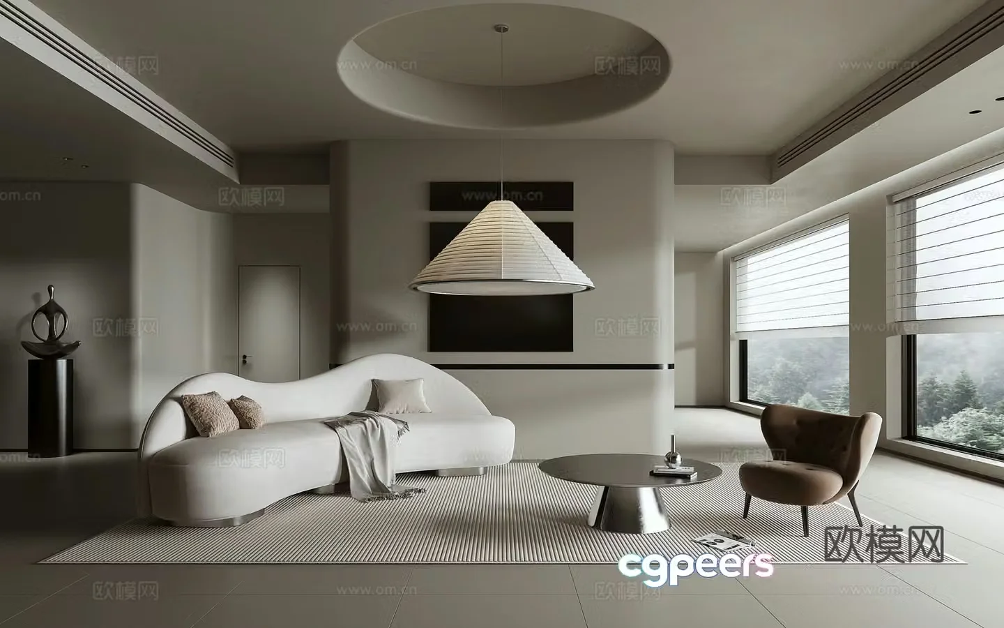 Minimalist living room 3D model