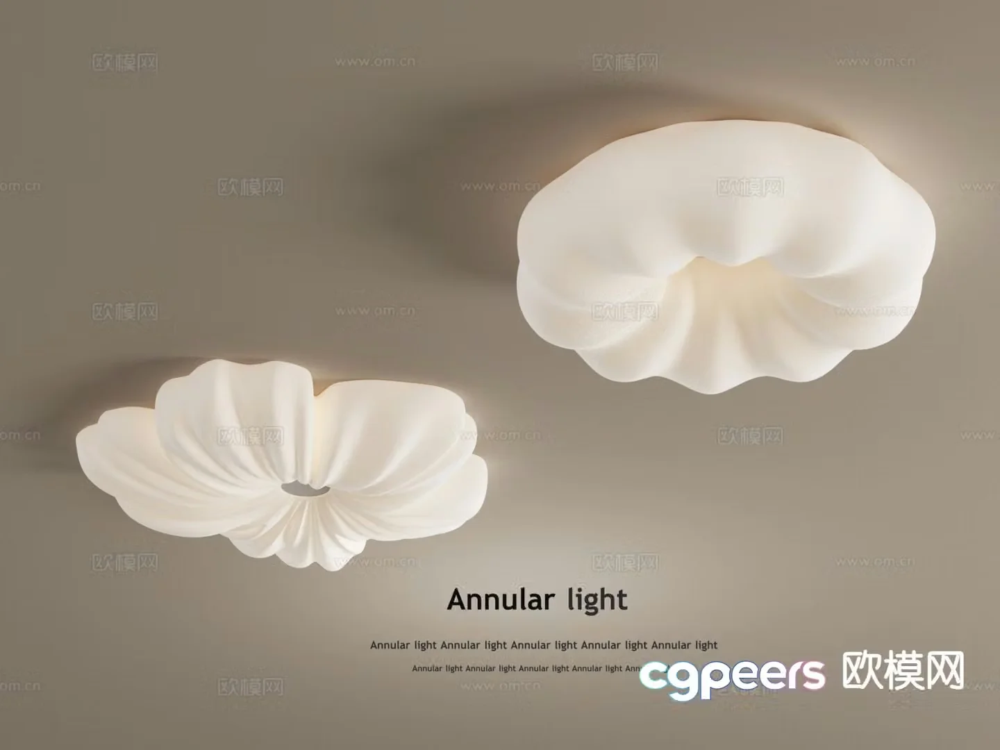 Cream style ceiling lamp cloud ceiling lamp 3d model
