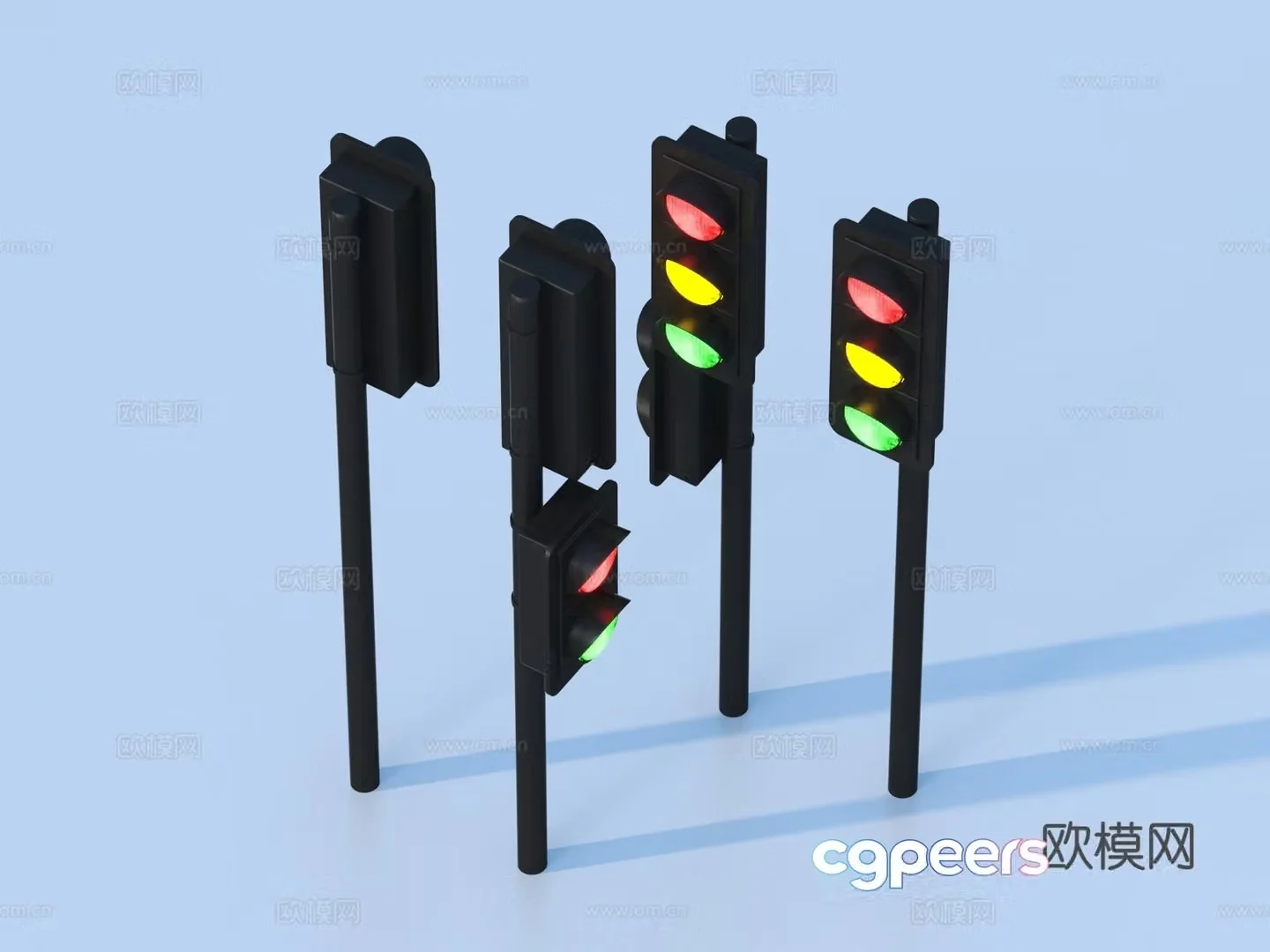 Traffic light Traffic light Indicator light 3d model